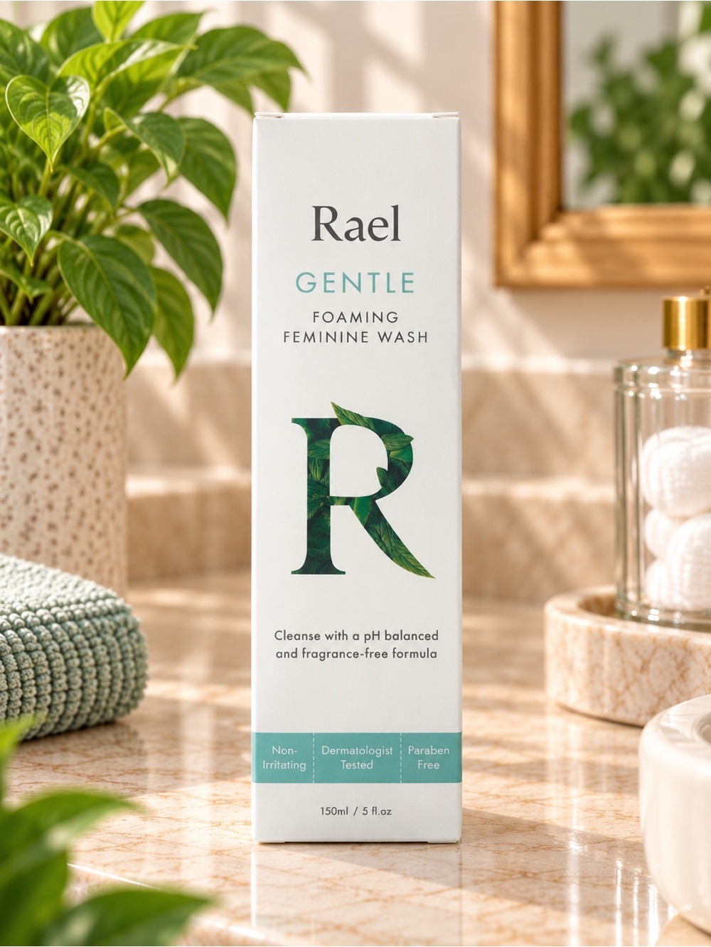 Rael Gentle Foaming Feminine Wash Fragrance Free pH Balanced 5 fl oz
